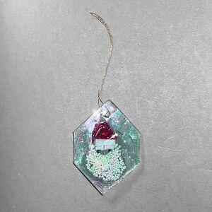 Iridescent Santa Head Ornament